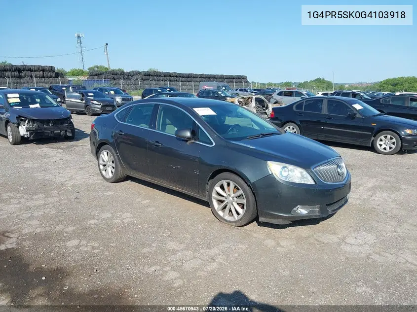 2016 Buick Verano Convenience Group VIN: 1G4PR5SK0G4103918 Lot: 45670943