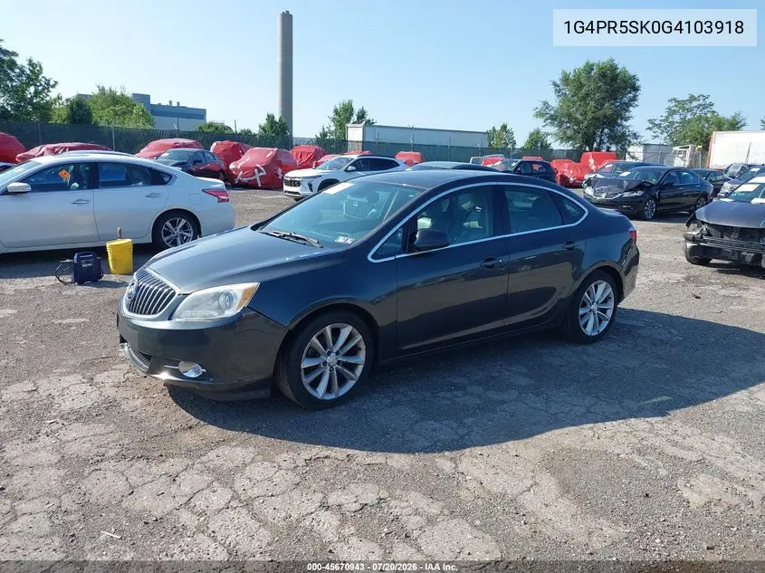 2016 Buick Verano Convenience Group VIN: 1G4PR5SK0G4103918 Lot: 45670943