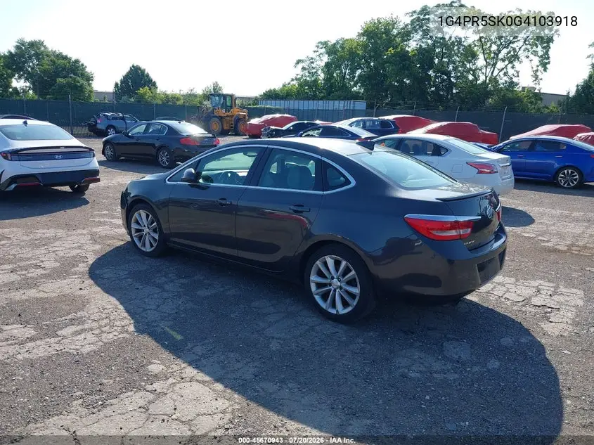 2016 Buick Verano Convenience Group VIN: 1G4PR5SK0G4103918 Lot: 45670943