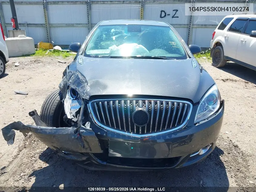 2017 Buick Verano VIN: 1G4PS5SK0H4106274 Lot: 12618039