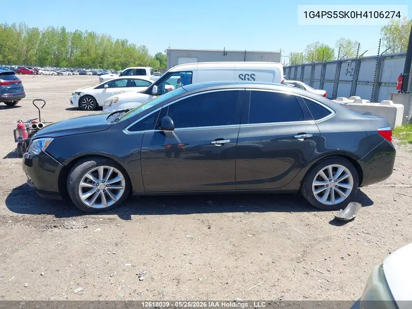 2017 Buick Verano VIN: 1G4PS5SK0H4106274 Lot: 12618039
