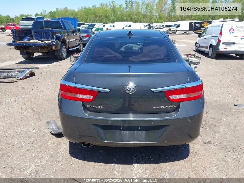2017 Buick Verano VIN: 1G4PS5SK0H4106274 Lot: 12618039