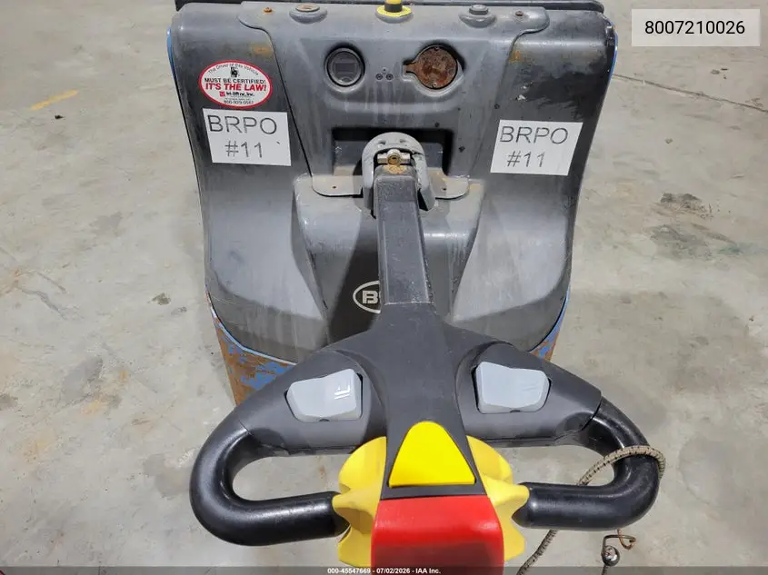 2021 Byd Pmw20 Pallet Jack VIN: 8007210026 Lot: 45547669