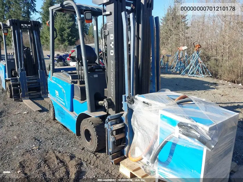 2022 Byd Ecb25 Forklift VIN: 00000000701210178 Lot: 44496852
