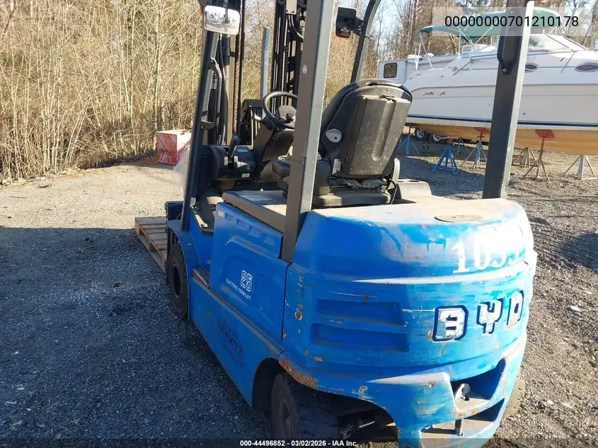 2022 Byd Ecb25 Forklift VIN: 00000000701210178 Lot: 44496852