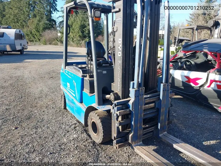 2022 Byd Ecb25 Forklift VIN: 00000000701210252 Lot: 44496936