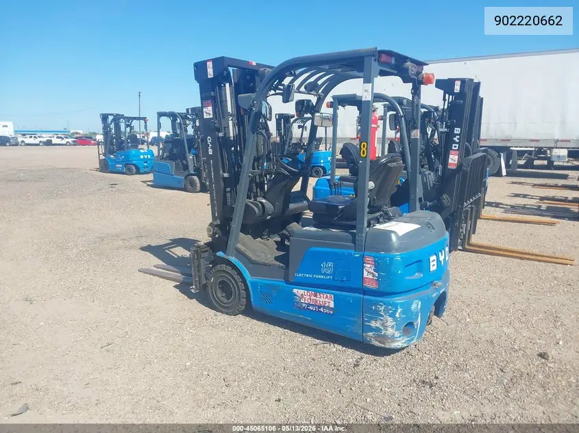 2023 Byd Ecb25 Forklift VIN: 902220662 Lot: 45065106