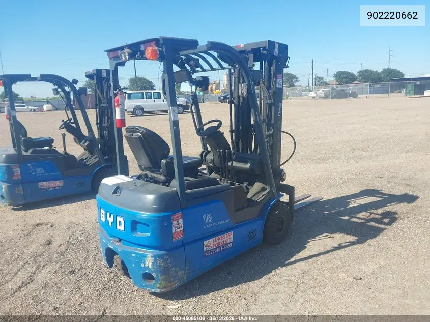 2023 Byd Ecb25 Forklift VIN: 902220662 Lot: 45065106