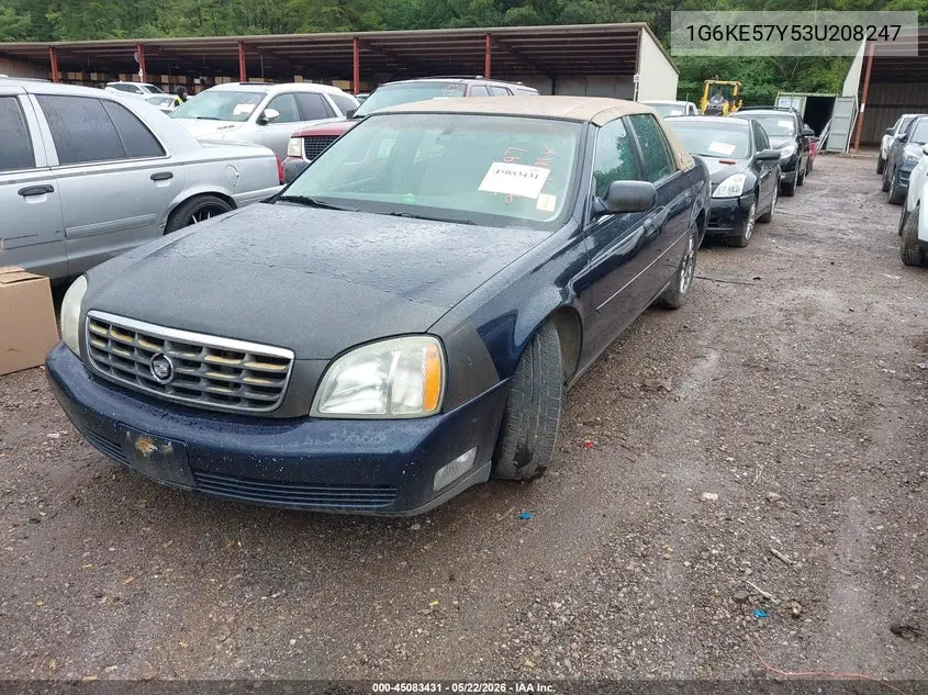 2003 Cadillac Deville Dhs VIN: 1G6KE57Y53U208247 Lot: 45083431