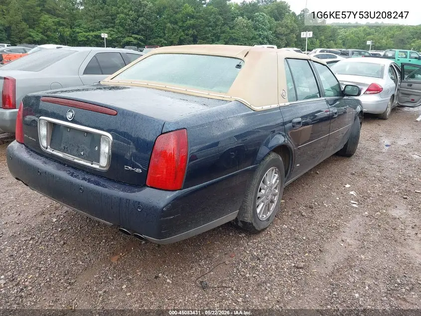 2003 Cadillac Deville Dhs VIN: 1G6KE57Y53U208247 Lot: 45083431