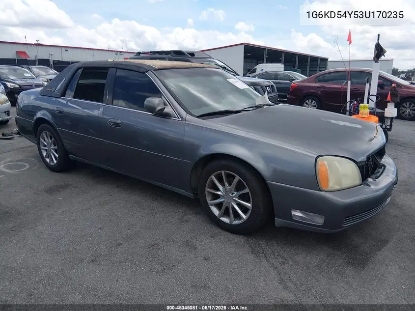 2003 Cadillac Deville Standard VIN: 1G6KD54Y53U170235 Lot: 45345081