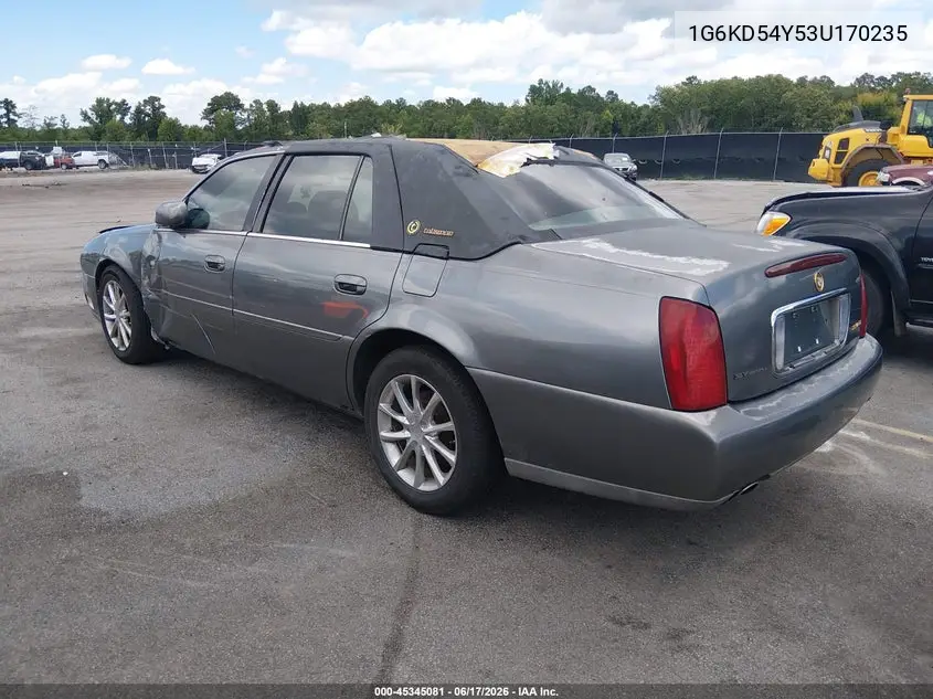 2003 Cadillac Deville Standard VIN: 1G6KD54Y53U170235 Lot: 45345081