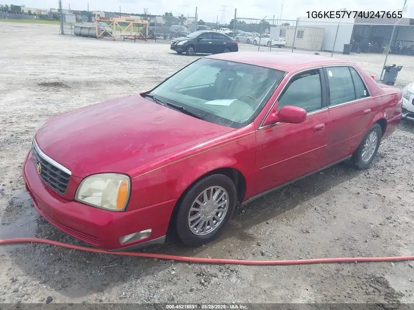 2004 Cadillac Deville Dhs VIN: 1G6KE57Y74U247665 Lot: 45216591
