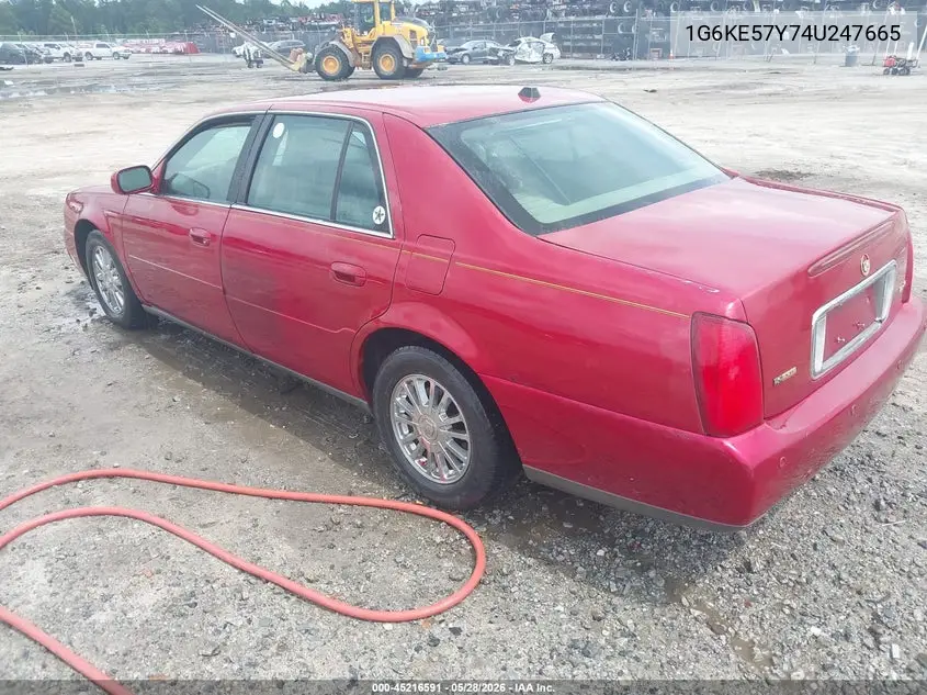2004 Cadillac Deville Dhs VIN: 1G6KE57Y74U247665 Lot: 45216591