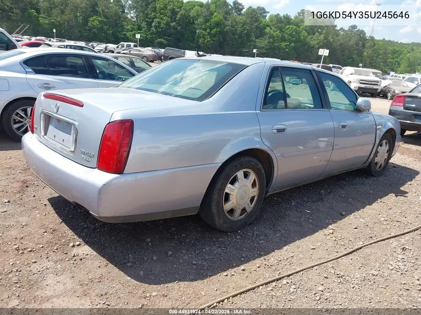 2005 Cadillac Deville Livery VIN: 1G6KD54Y35U245646 Lot: 44931924