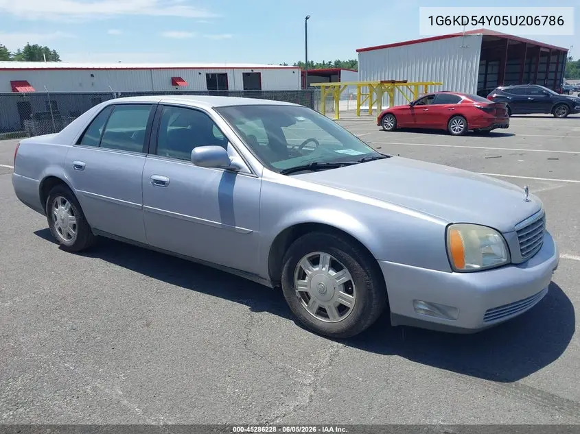 2005 Cadillac Deville Livery VIN: 1G6KD54Y05U206786 Lot: 45286228