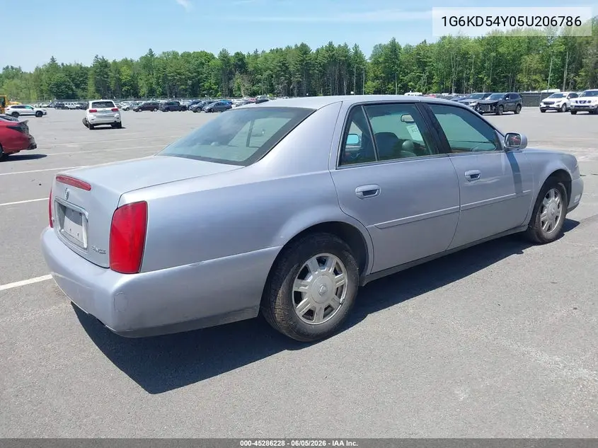 2005 Cadillac Deville Livery VIN: 1G6KD54Y05U206786 Lot: 45286228