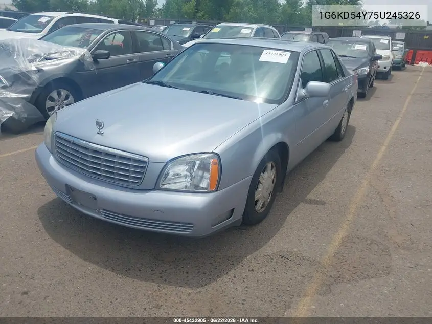 2005 Cadillac Deville VIN: 1G6KD54Y75U245326 Lot: 45432905