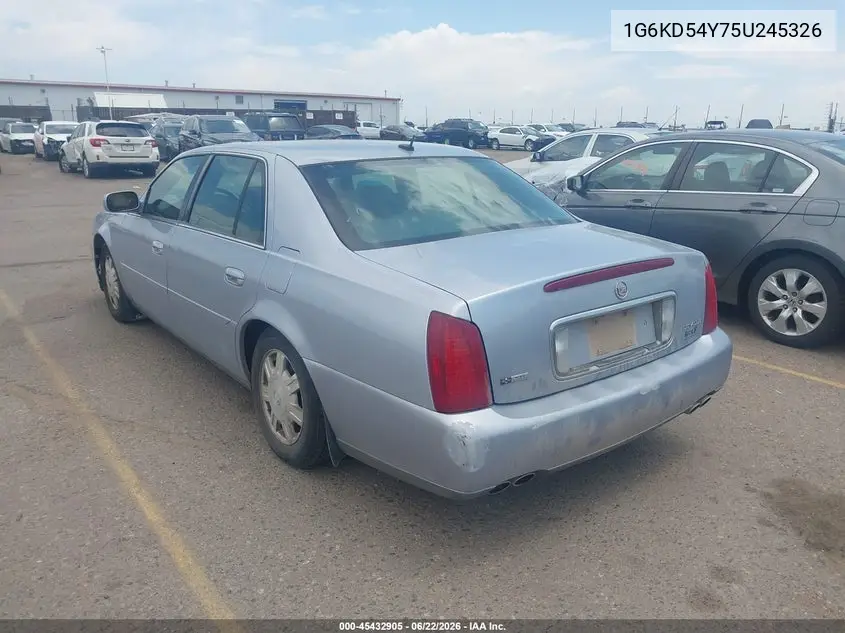 2005 Cadillac Deville VIN: 1G6KD54Y75U245326 Lot: 45432905
