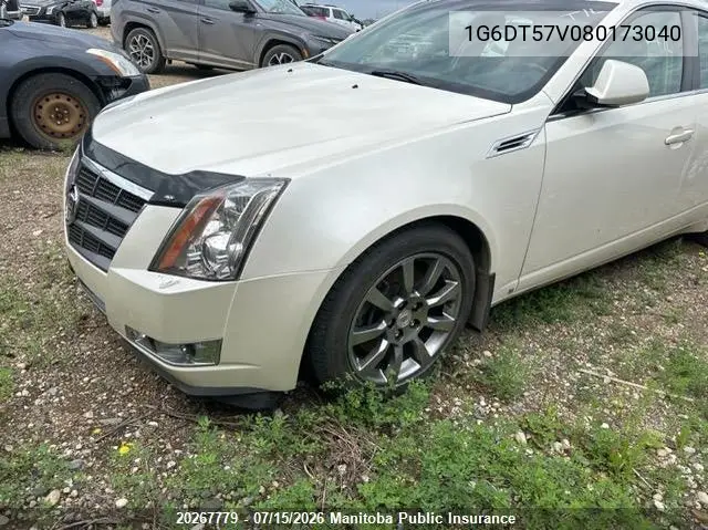 2008 Cadillac Cts 3.6L VIN: 1G6DT57V080173040 Lot: 20267779