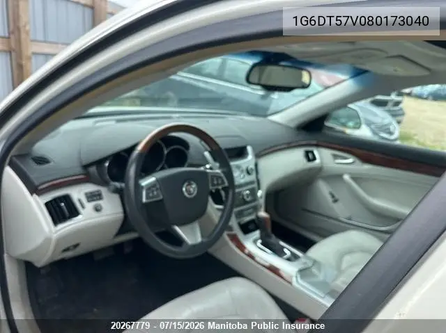 2008 Cadillac Cts 3.6L VIN: 1G6DT57V080173040 Lot: 20267779