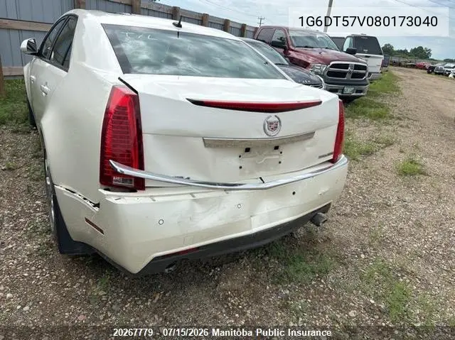 2008 Cadillac Cts 3.6L VIN: 1G6DT57V080173040 Lot: 20267779
