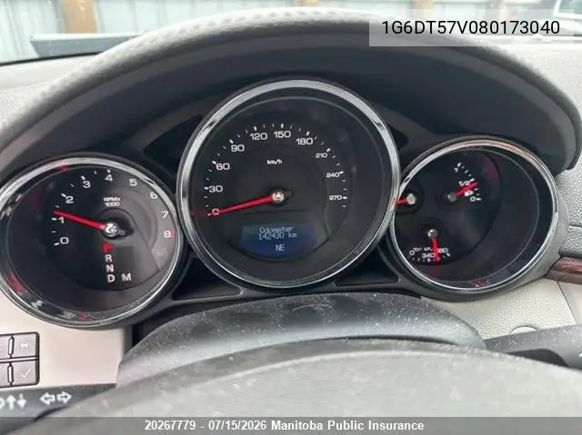 2008 Cadillac Cts 3.6L VIN: 1G6DT57V080173040 Lot: 20267779