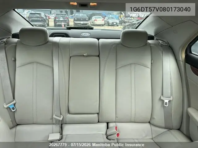 2008 Cadillac Cts 3.6L VIN: 1G6DT57V080173040 Lot: 20267779