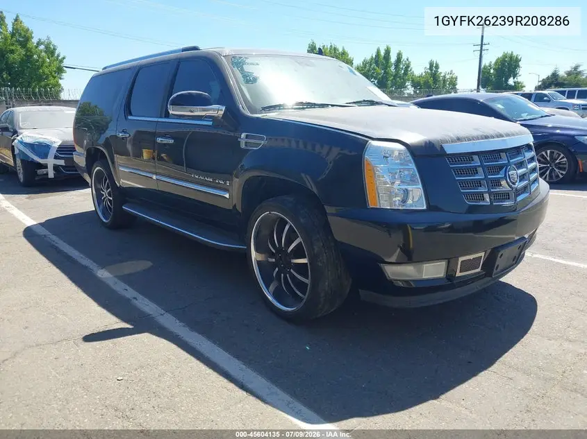 2009 Cadillac Escalade Esv Standard VIN: 1GYFK26239R208286 Lot: 45604135