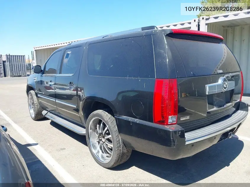 2009 Cadillac Escalade Esv Standard VIN: 1GYFK26239R208286 Lot: 45604135