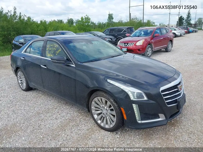 2015 Cadillac Cts 3.6L VIN: 1G6AX5S38F0125540 Lot: 20267767