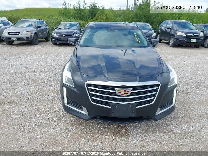 2015 Cadillac Cts 3.6L VIN: 1G6AX5S38F0125540 Lot: 20267767
