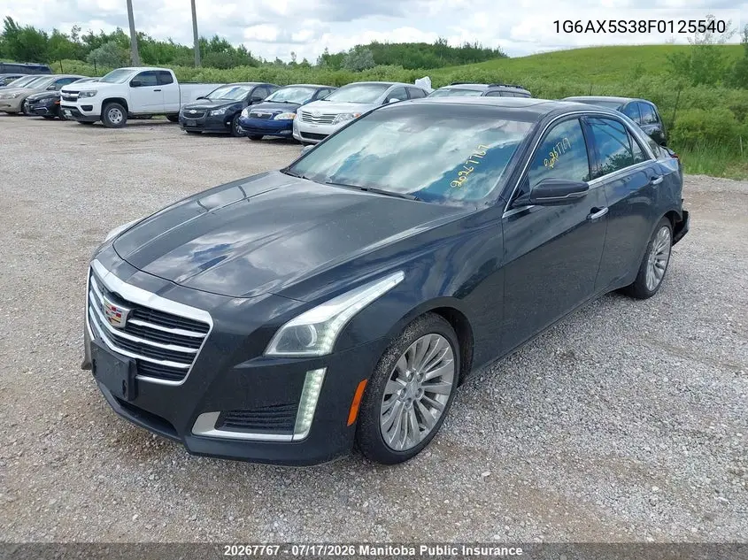 2015 Cadillac Cts 3.6L VIN: 1G6AX5S38F0125540 Lot: 20267767