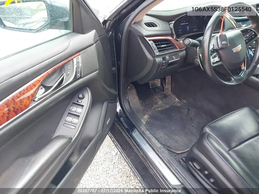 2015 Cadillac Cts 3.6L VIN: 1G6AX5S38F0125540 Lot: 20267767