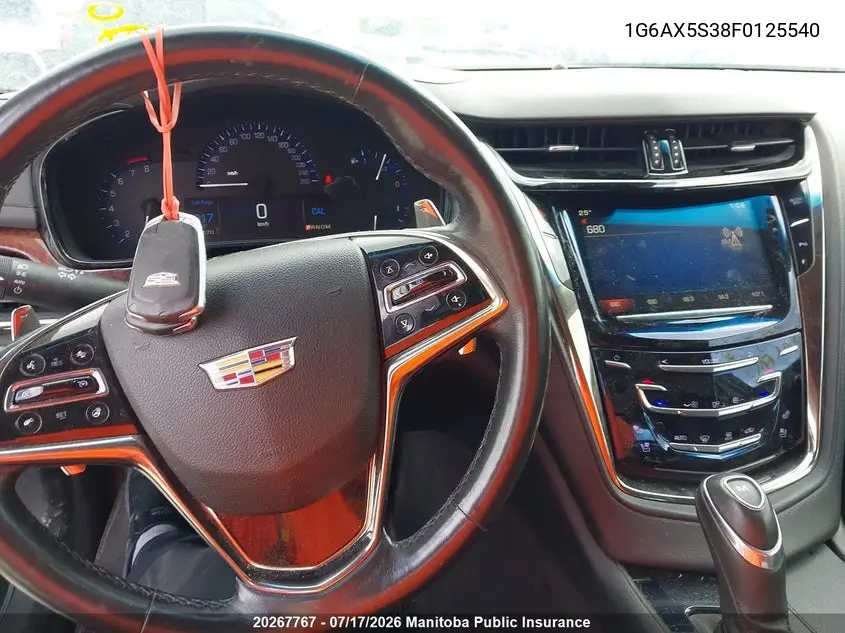 2015 Cadillac Cts 3.6L VIN: 1G6AX5S38F0125540 Lot: 20267767