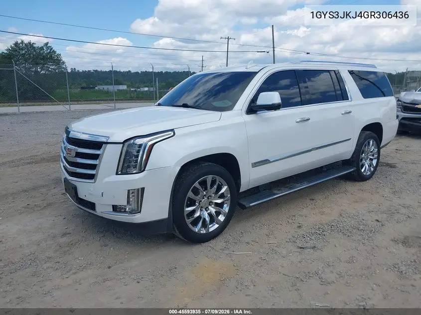2016 Cadillac Escalade Esv Premium Collection VIN: 1GYS3JKJ4GR306436 Lot: 45593935