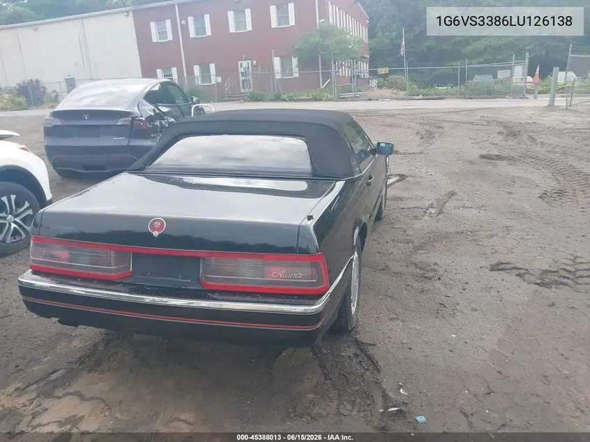 1990 Cadillac Allante VIN: 1G6VS3386LU126138 Lot: 45388013