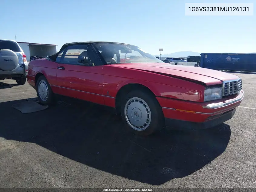 1991 Cadillac Allante VIN: 1G6VS3381MU126131 Lot: 45326403