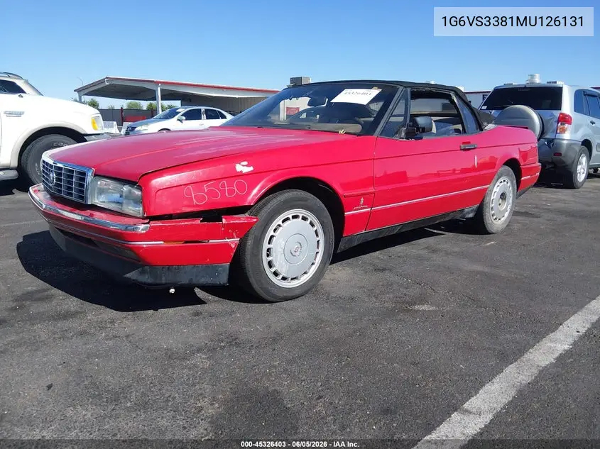 1991 Cadillac Allante VIN: 1G6VS3381MU126131 Lot: 45326403