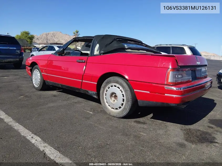 1991 Cadillac Allante VIN: 1G6VS3381MU126131 Lot: 45326403