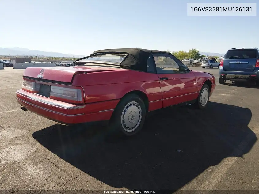 1991 Cadillac Allante VIN: 1G6VS3381MU126131 Lot: 45326403