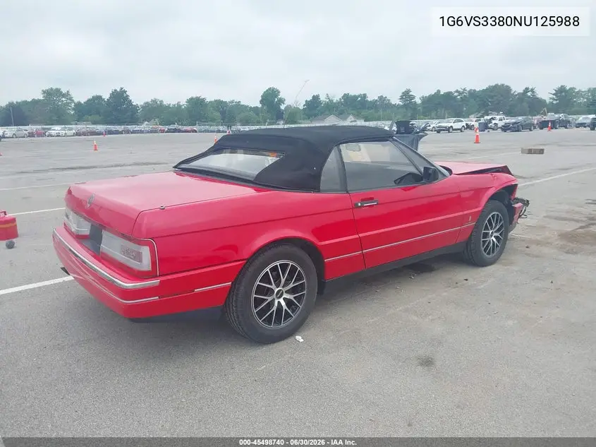 1992 Cadillac Allante VIN: 1G6VS3380NU125988 Lot: 45498740