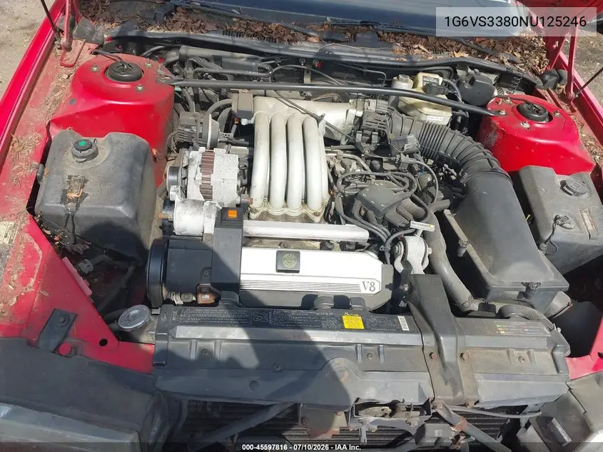 1992 Cadillac Allante VIN: 1G6VS3380NU125246 Lot: 45597816
