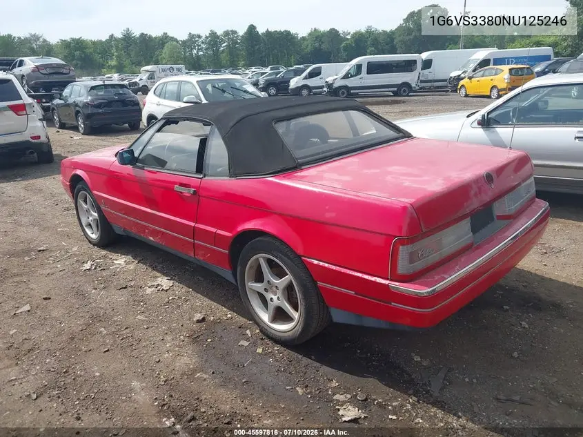 1992 Cadillac Allante VIN: 1G6VS3380NU125246 Lot: 45597816