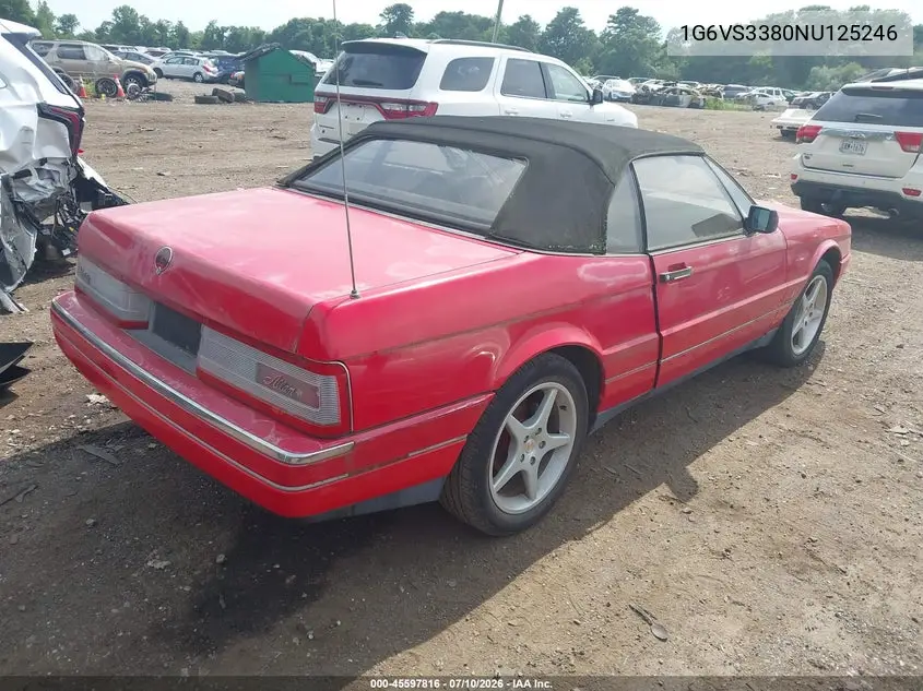 1992 Cadillac Allante VIN: 1G6VS3380NU125246 Lot: 45597816