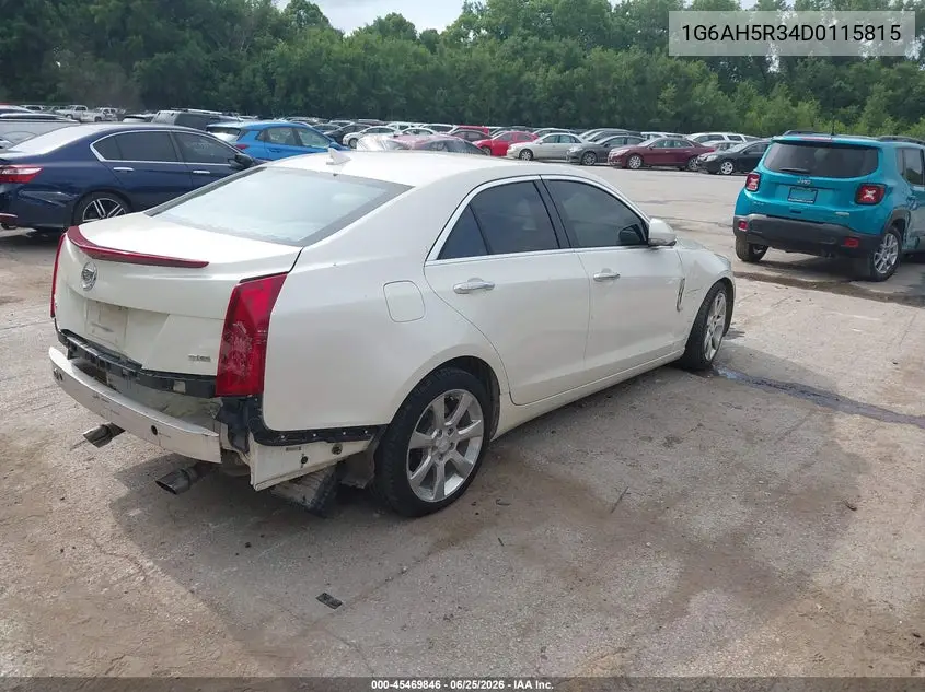 2013 Cadillac Ats Luxury VIN: 1G6AH5R34D0115815 Lot: 45469846