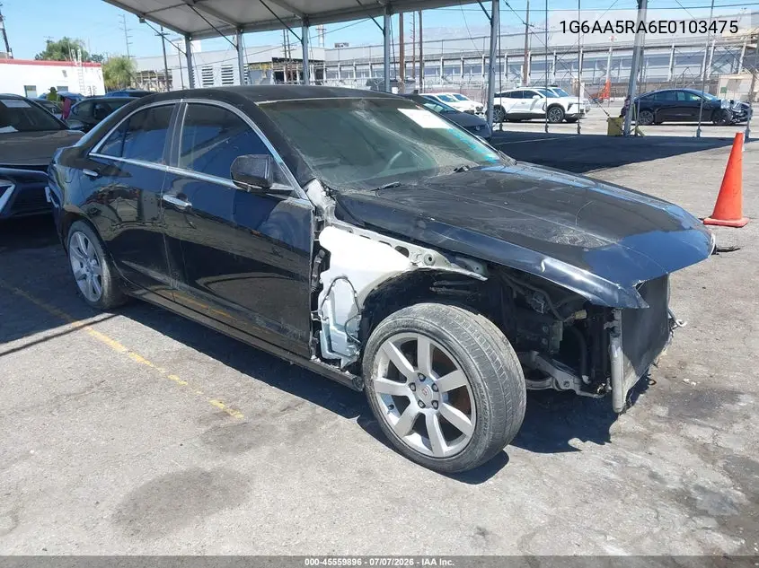 2014 Cadillac Ats Standard VIN: 1G6AA5RA6E0103475 Lot: 45559896