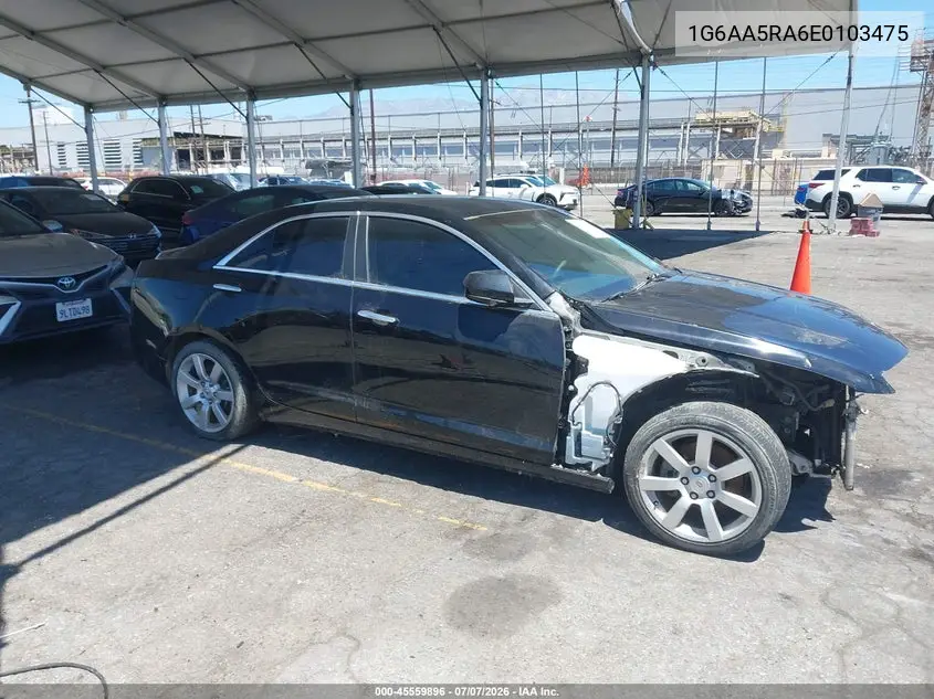 2014 Cadillac Ats Standard VIN: 1G6AA5RA6E0103475 Lot: 45559896