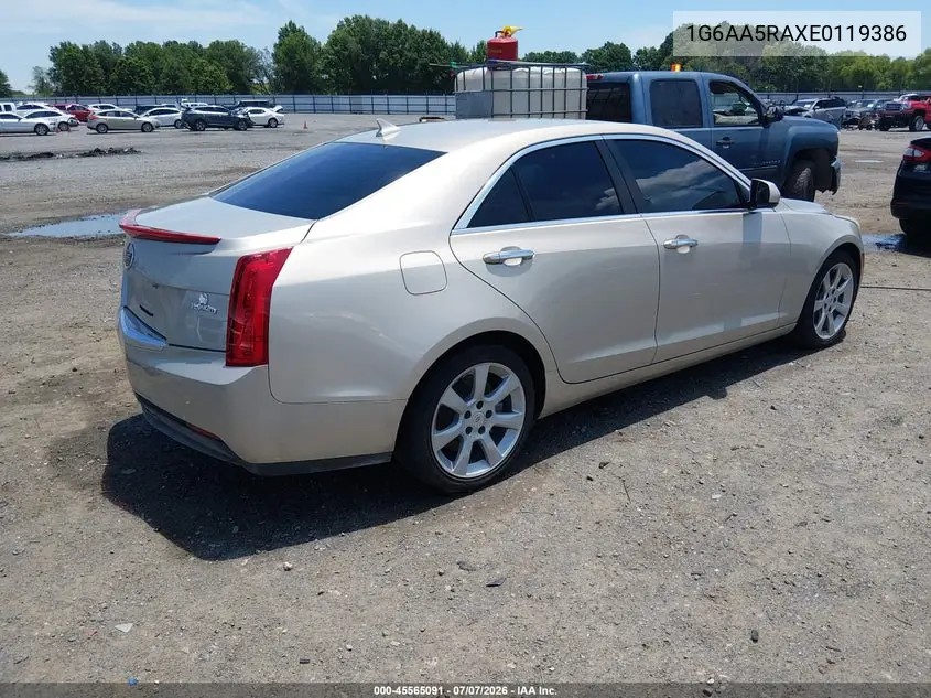 2014 Cadillac Ats Standard VIN: 1G6AA5RAXE0119386 Lot: 45565091