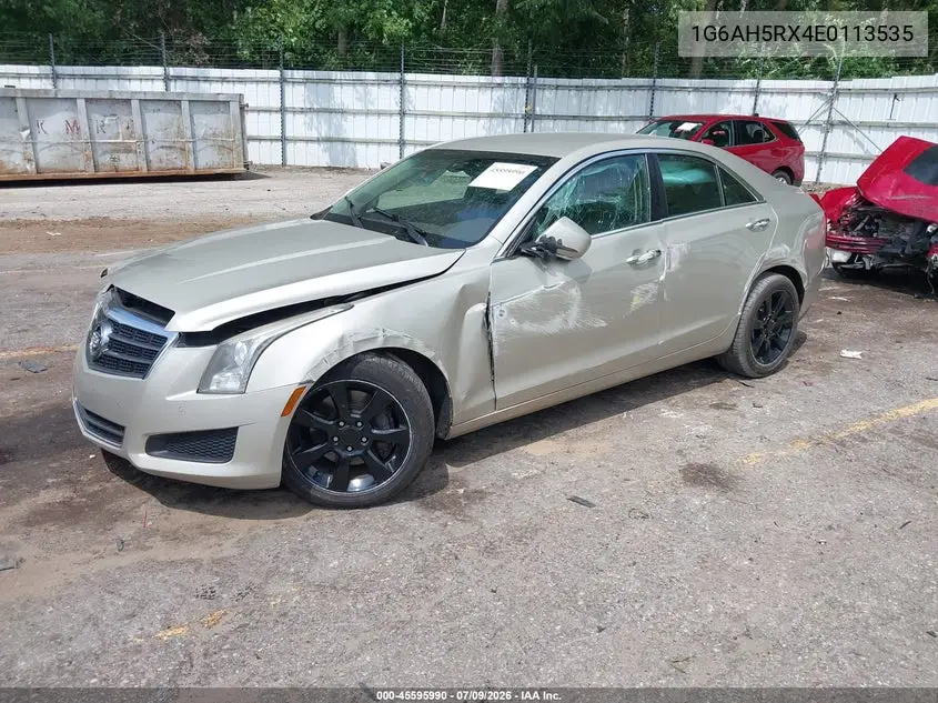 2014 Cadillac Ats Luxury VIN: 1G6AH5RX4E0113535 Lot: 45595990